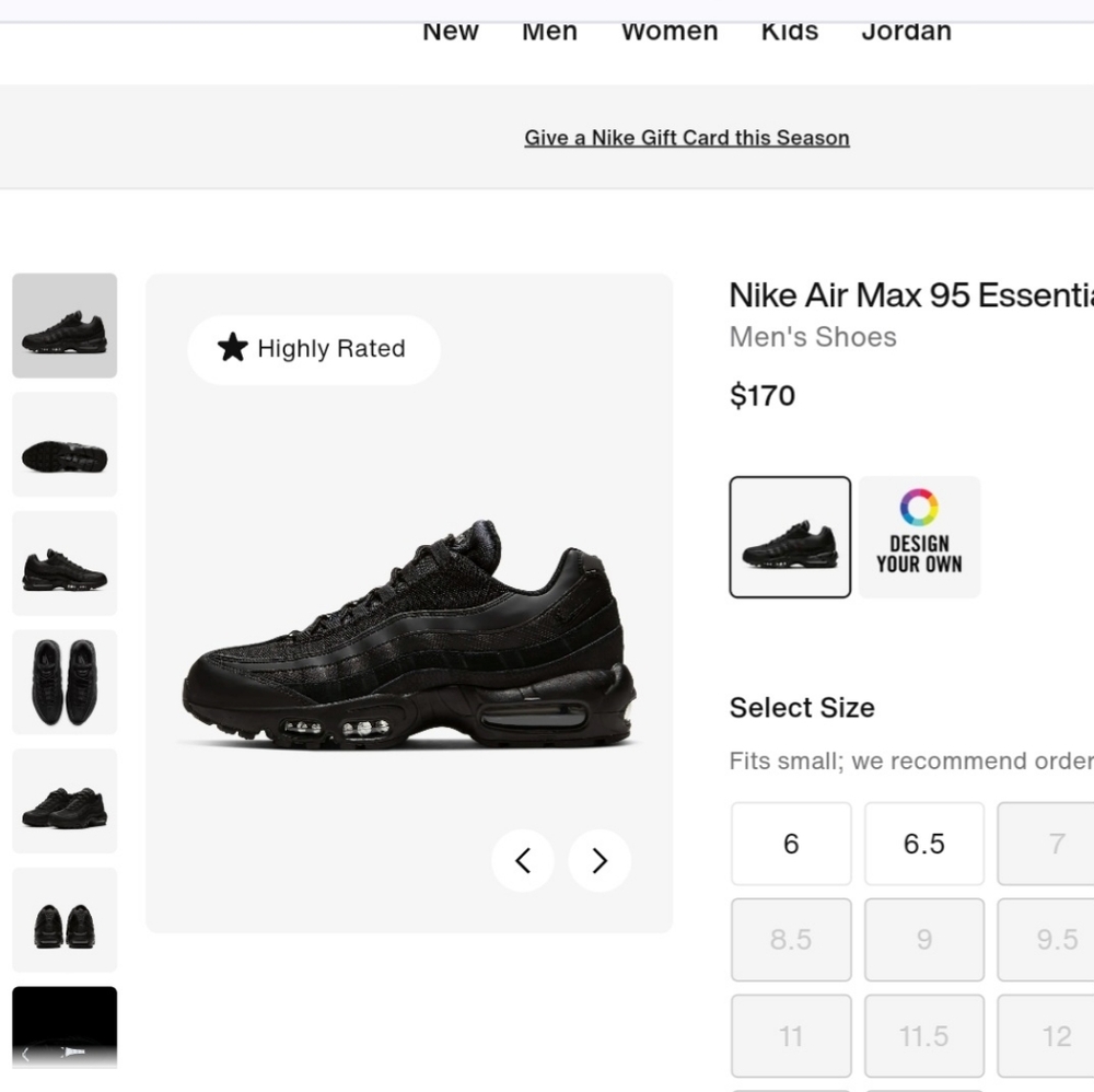 Mens Air Max 95 Essentials - Picture 2 of 11